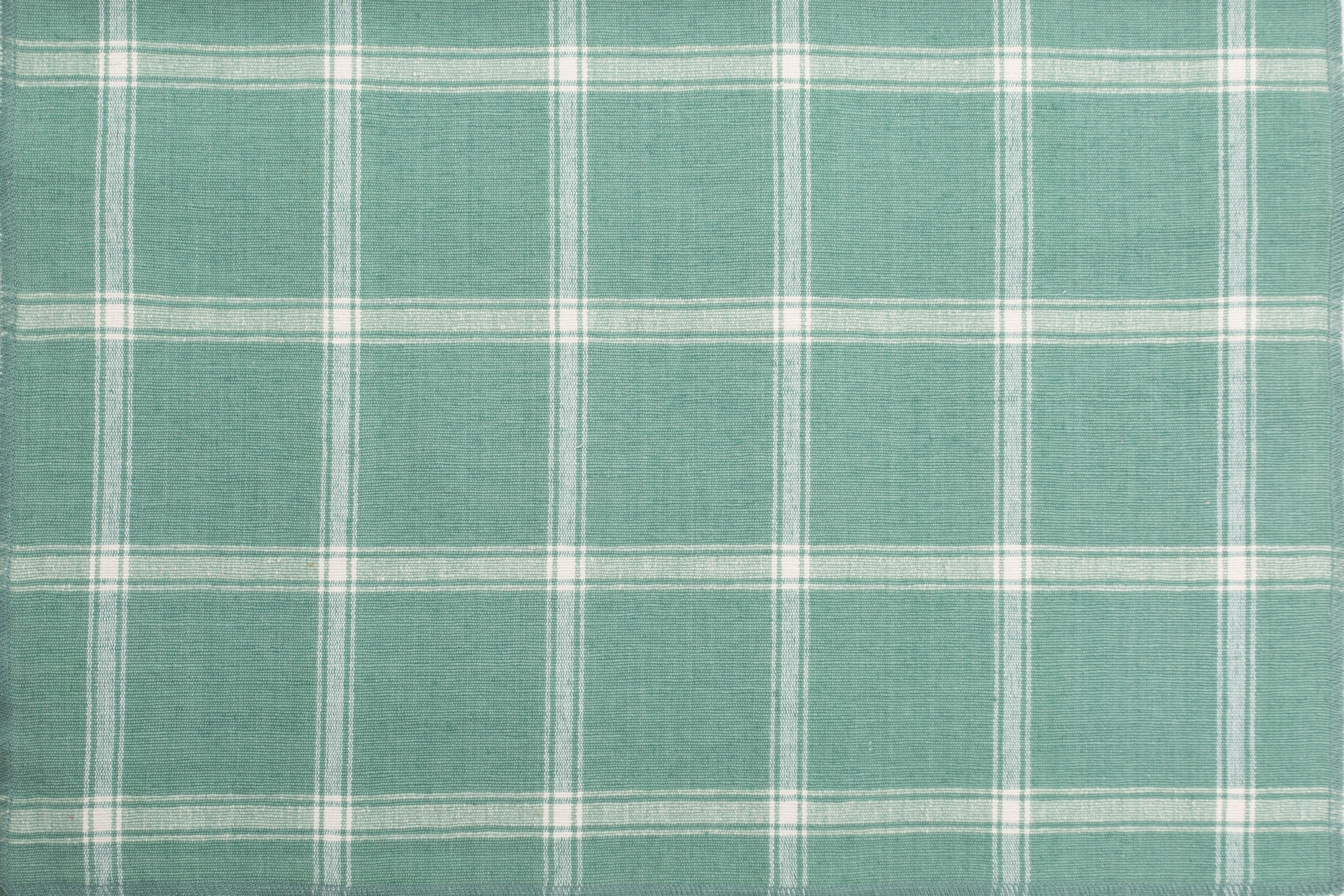 County Checks Green White Fabric | Premium 100% COTTON Material