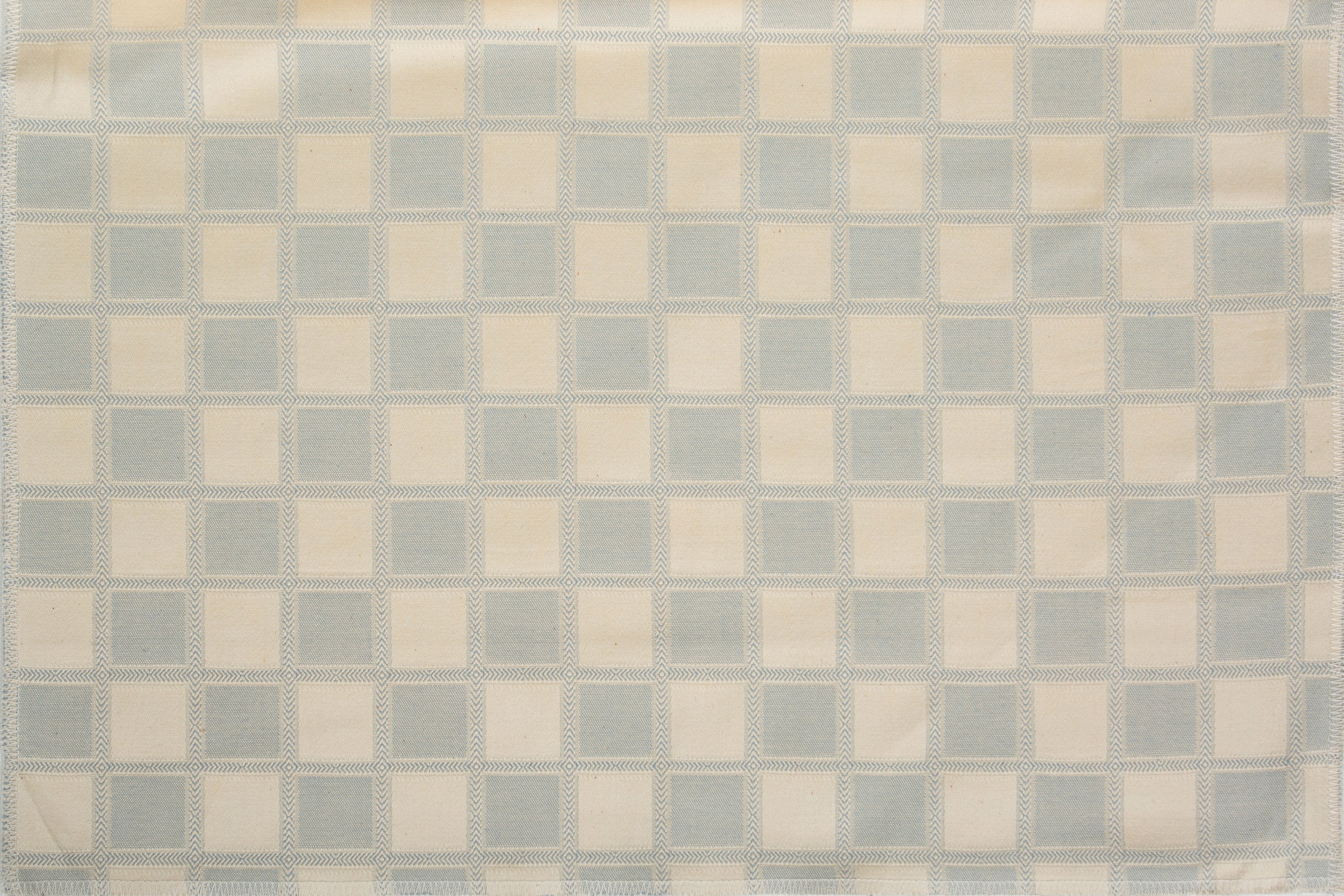 German Checks Grey Light Blue Fabric | Premium 100% COTTON Material