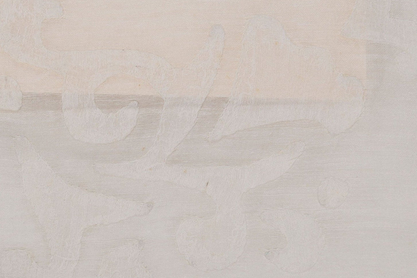 Barbados 3 White On White Fabric | Premium 82% COTTON + 18% SILK Material