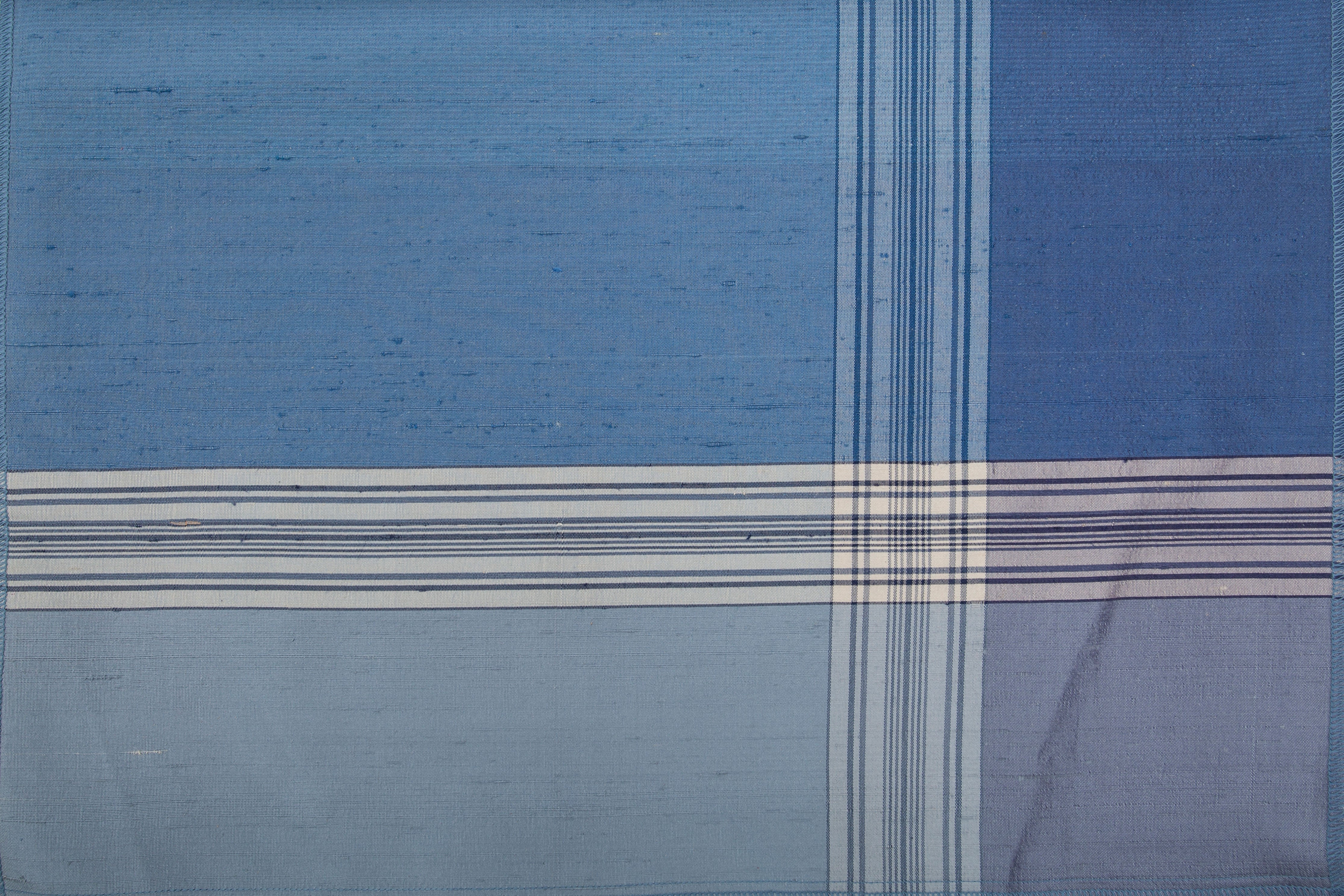 Kings Cross Biennale Blue Fabric | Premium 82% COTTON + 18% SILK Material
