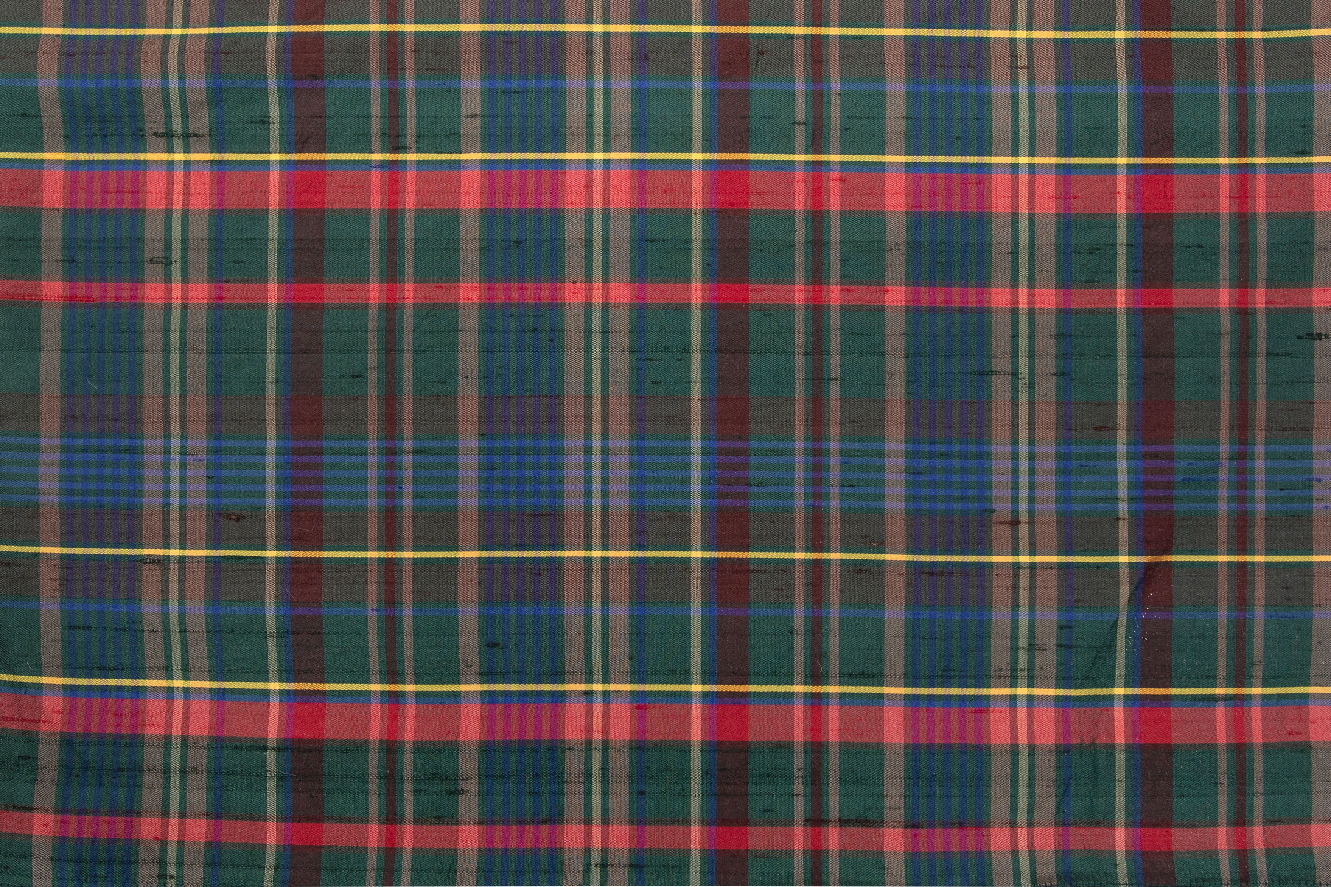 Odeon Checks Multi Fabric | Premium 100% SILK Material