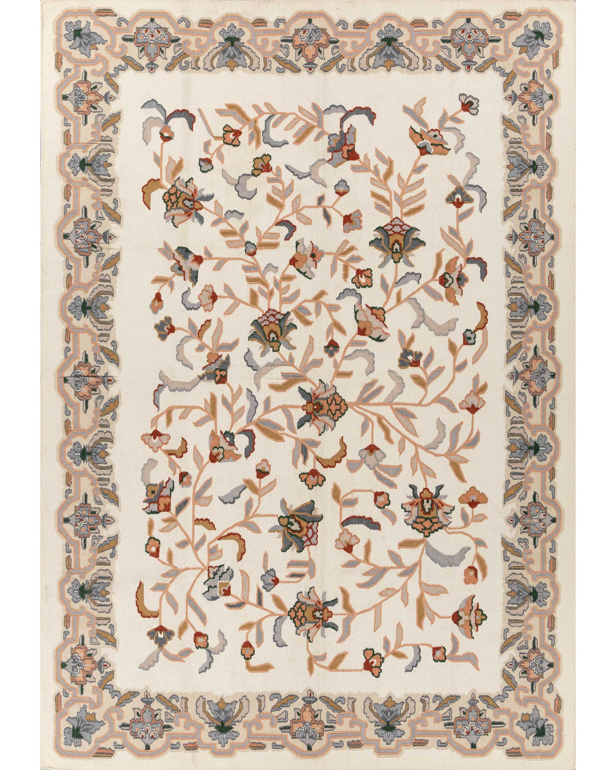 Shyam Ahuja Cymroza Fine Woollen Dhurrie - Super Zaminda Smoke